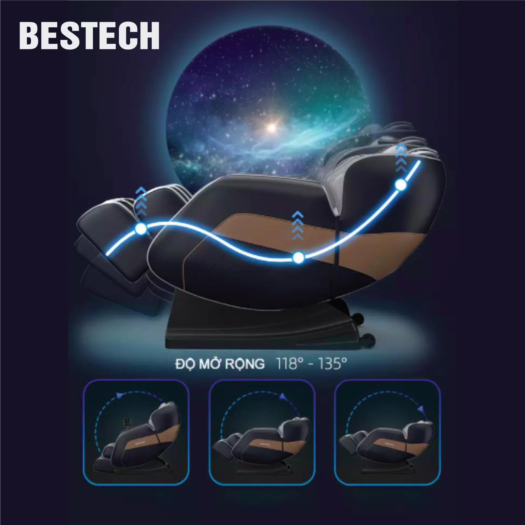 Ghế massage toàn thân y855 – công nghệ thông minh, thư giãn chuẩn spa tại nhà