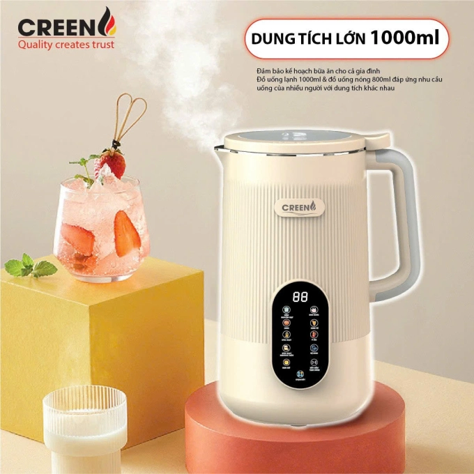 Máy làm sữa hạt creen cr-1000 – lựa chọn số 1 hiện nay, sánh mịn chuẩn hạt nguyên chất