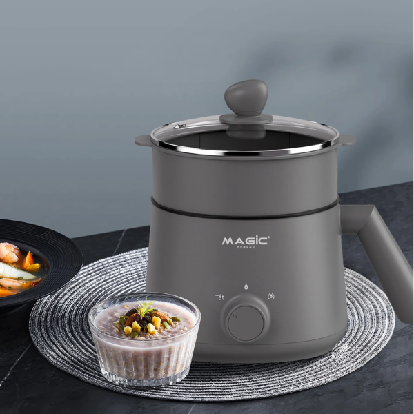 Nồi Lẩu Đa Năng Magic A-041 1.5L – Công Suất 600W – Lòng Nồi Chống Dính – Nấu Lẩu/Chiên/Xào/Hấp Tiện Lợi